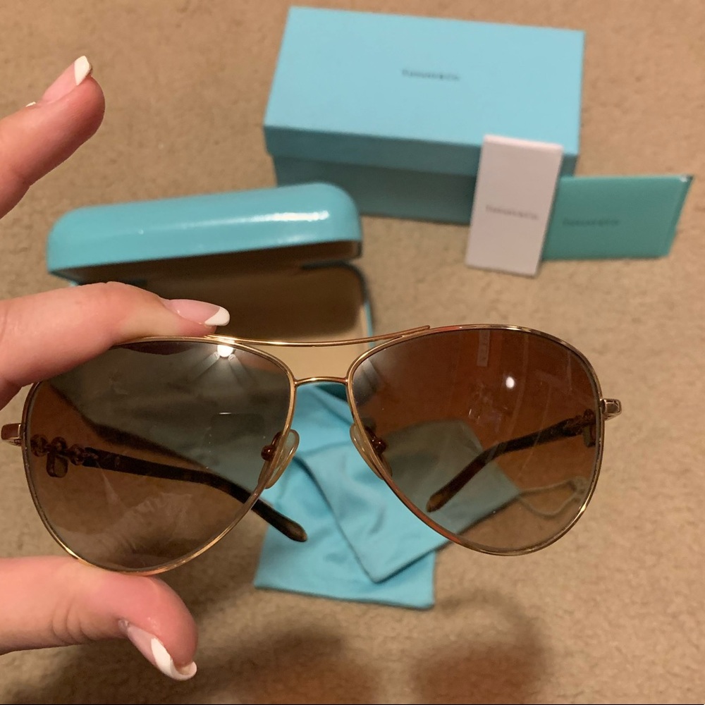 Tiffany and Co Aviator Arc Lock Sunglasses